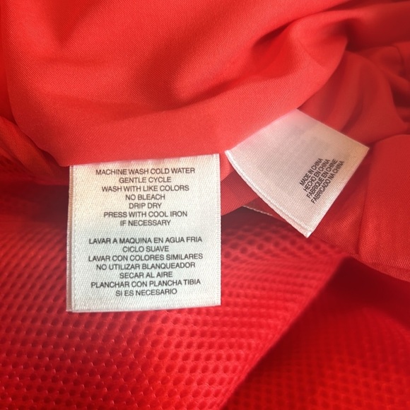 RACHEL Rachel Roy Hot Coral Halter Mesh Scuba Pleated Mini Dress Size Medium EUC - Picture 7 of 8